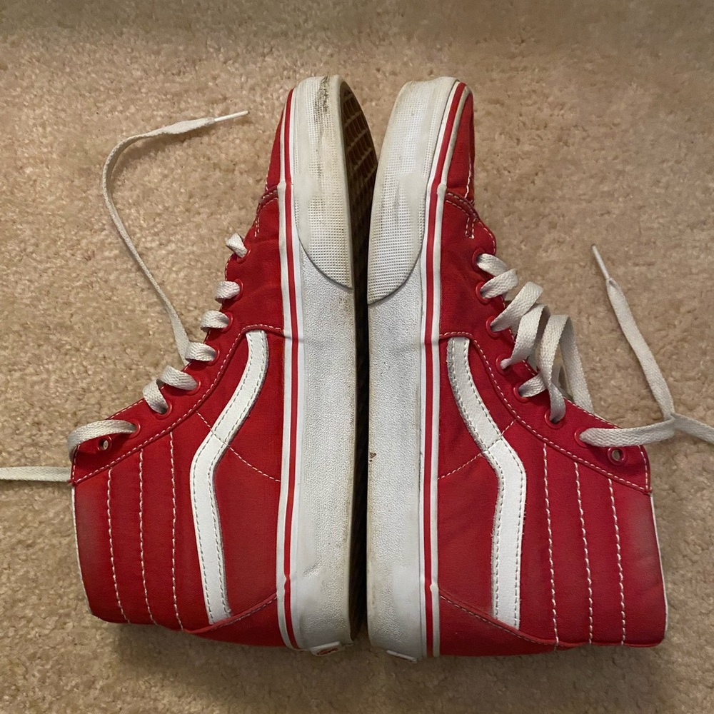 Red Vans High Tops